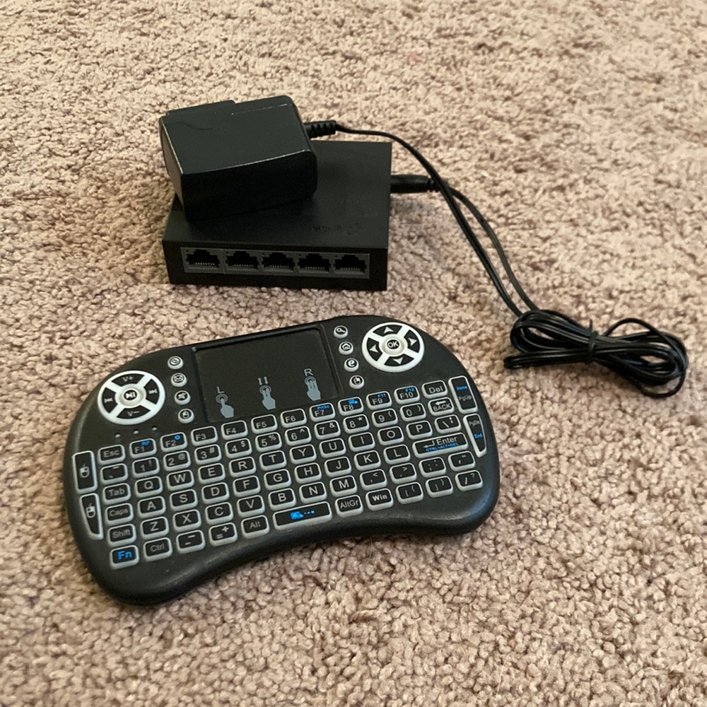 Network switch and smart TV remote bundle